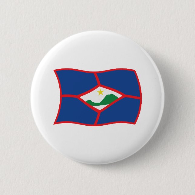 Sint Eustatius Flagga Knapp (Framsida)