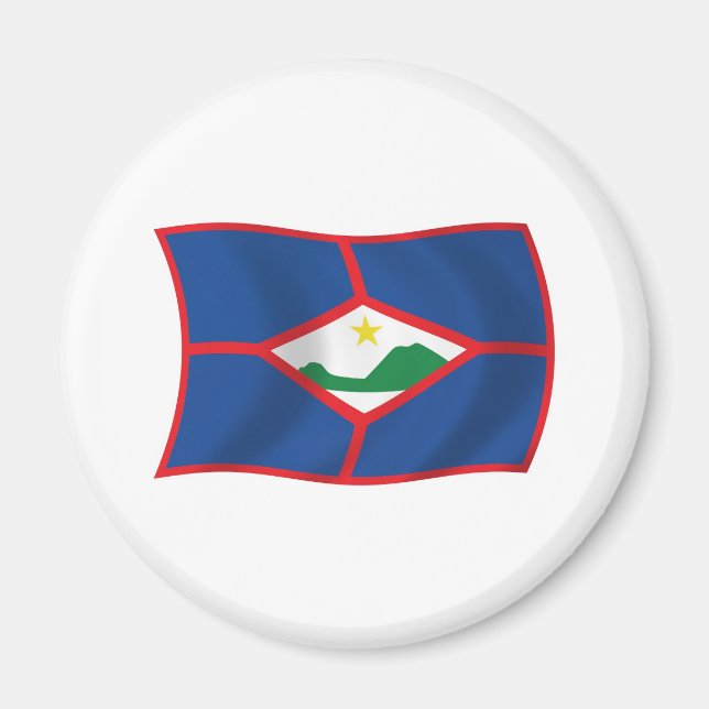 Sint Eustatius Flagga Magnet (Framsidan)