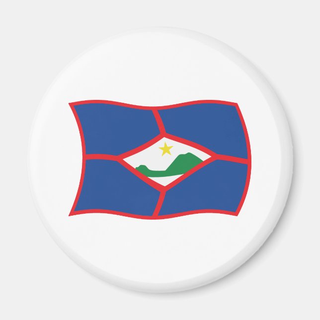 Sint Eustatius Flagga Magnet (Framsidan)