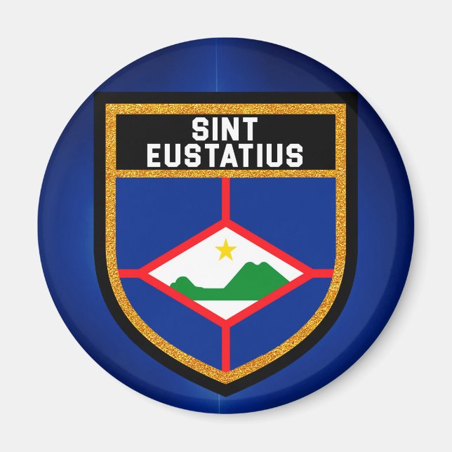 Sint Eustatius Flagga Magnet (Framsidan)