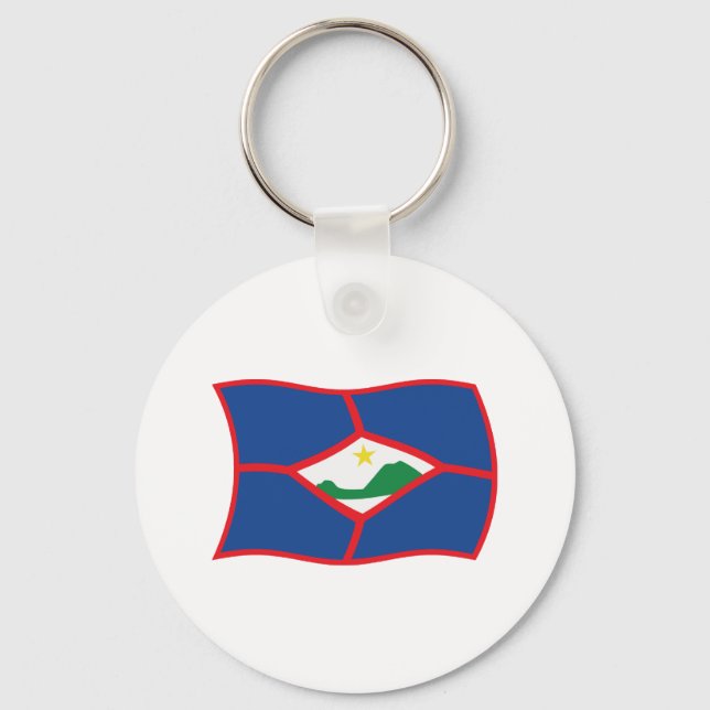 Sint Eustatius Flagga Nyckelring (Framsida)