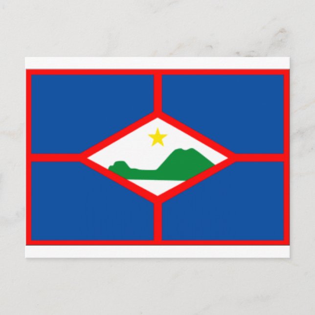 Sint Eustatius Flagga Vykort (Framsida)
