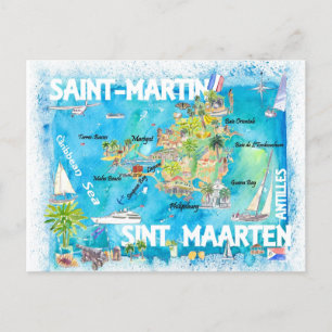 Sint Eustatius och Saba Holländska Karibien ö Vykort