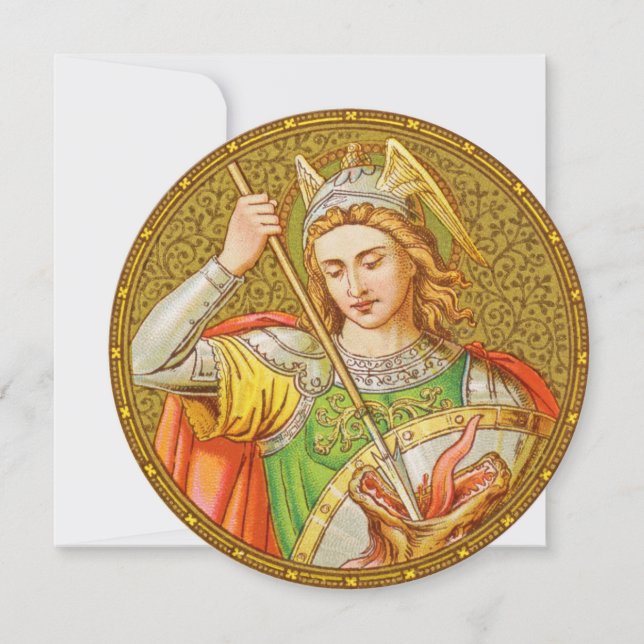 Sint. George (SNV 13) Runt, tomt gratulationskort (Framsida)