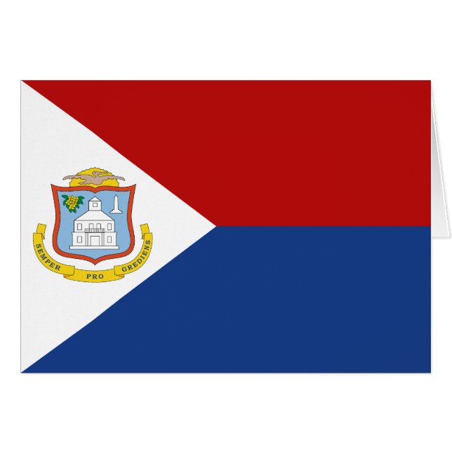 Sint Maarten Flag Hälsningskort (Framsidan Horizontal)