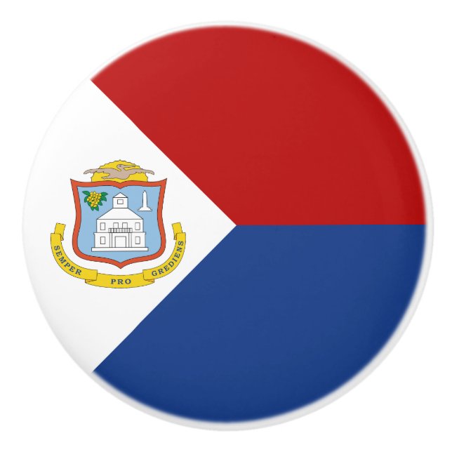 Sint Maarten Flag Knopp (Framsidan)