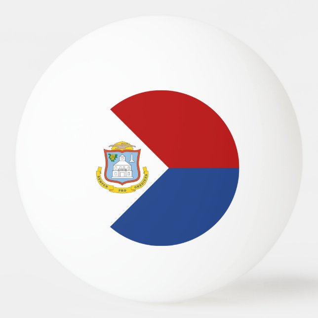 Sint Maarten Flag Pingisboll (Framsidan)