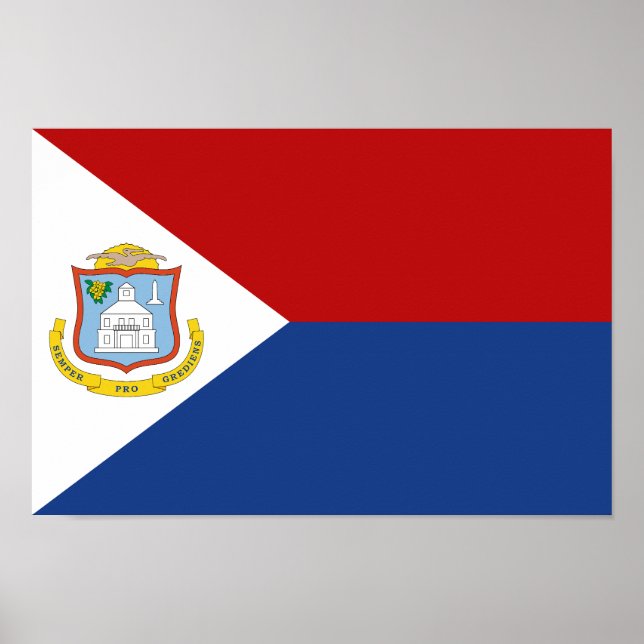 Sint Maarten Flag Poster (Framsidan)