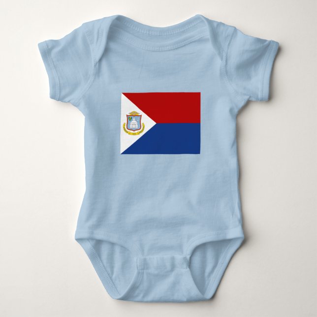Sint Maarten Flag T Shirt (Framsida)