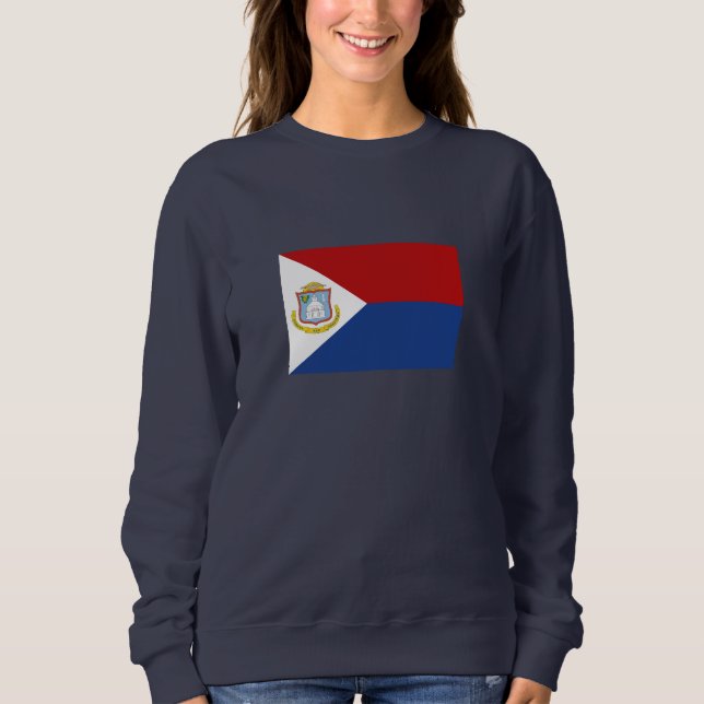 Sint Maarten Flag T Shirt (Framsida)