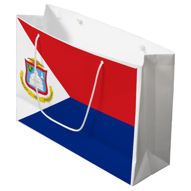 Sint Maarten flagga (Framsidan Vinklad)