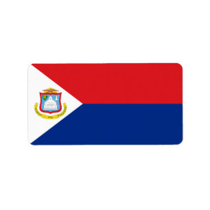 Sint Maarten flagga Adressetikett