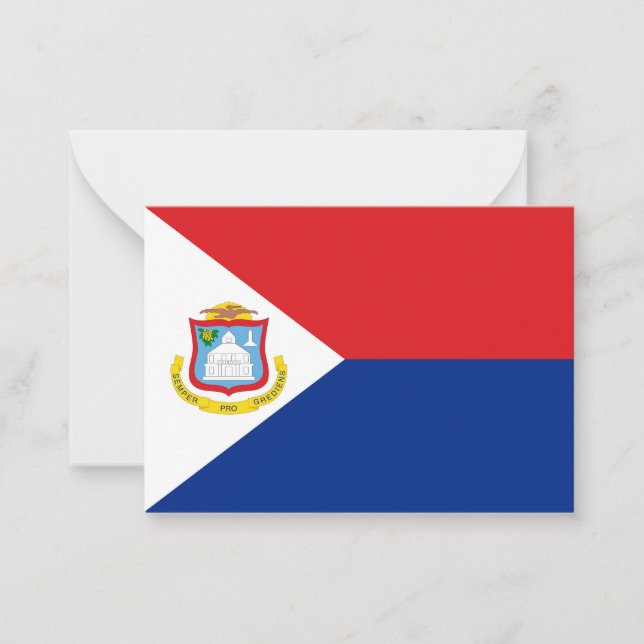 Sint Maarten flagga Anteckningskort (Framsida)