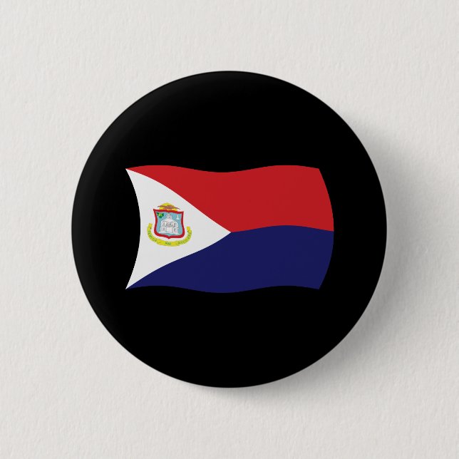 Sint Maarten Flagga Button Knapp (Framsida)