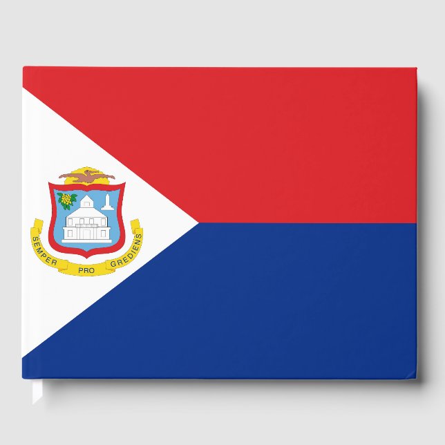 Sint Maarten flagga Gästböcker (Framsida)