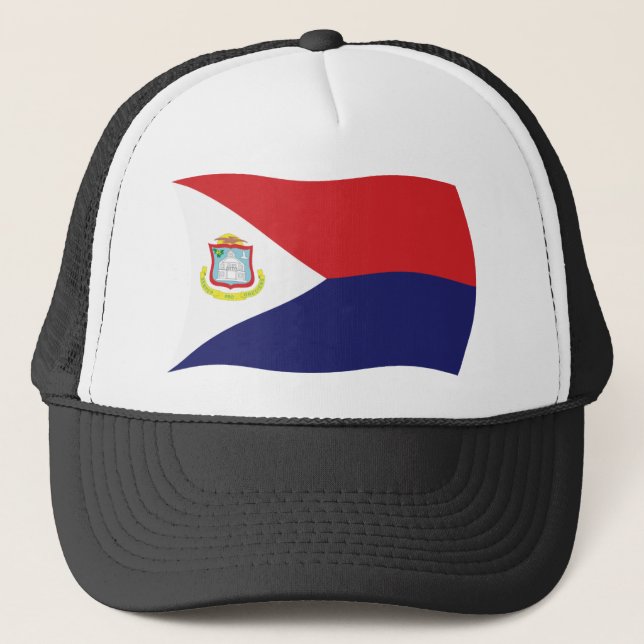 Sint Maarten Flagga Hatt Truckerkeps (Framsida)