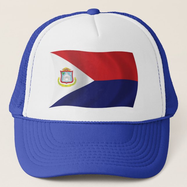 Sint Maarten Flagga Hatt Truckerkeps (Framsida)