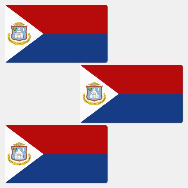 Sint Maarten-flagga Klistermärke (Grupp)