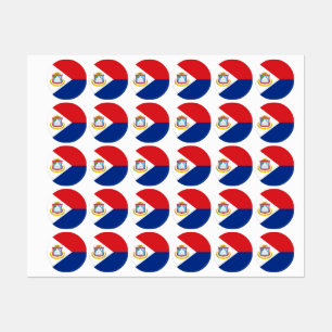 Sint Maarten flagga Klistermärke