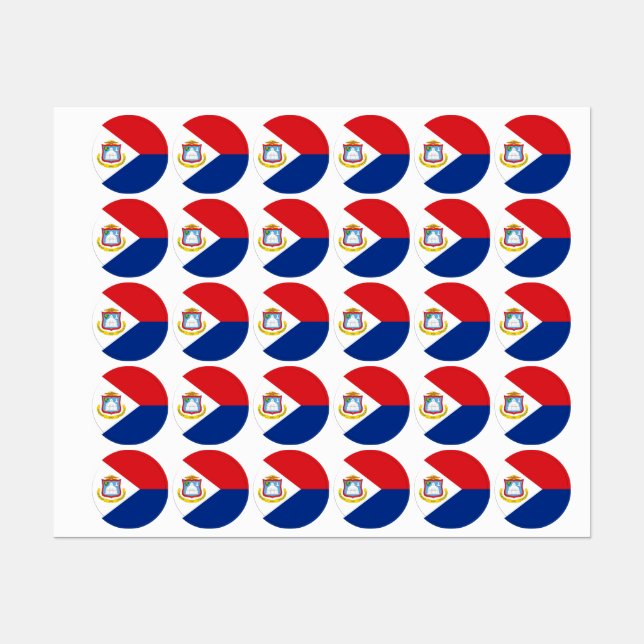 Sint Maarten flagga Klistermärke (Ark)