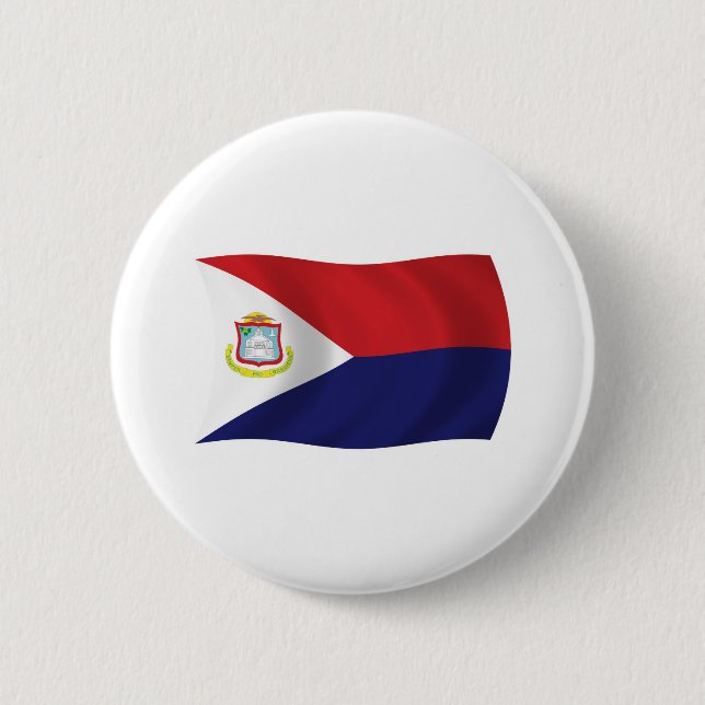 Sint Maarten Flagga Knapp (Framsida)