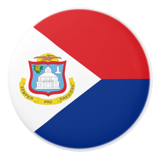 Sint Maarten flagga Knopp (Framsidan)