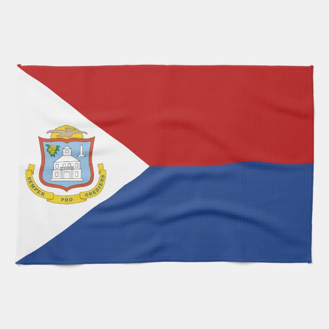Sint Maarten-flagga Kökshandduk (Horisontell)