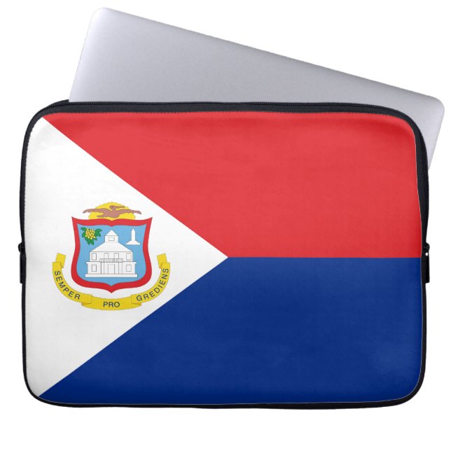 Sint Maarten flagga Laptop Fodral (Framsidan)