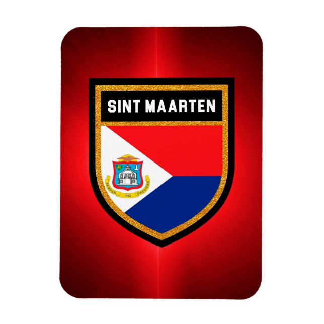 Sint Maarten Flagga Magnet (Vertikal)