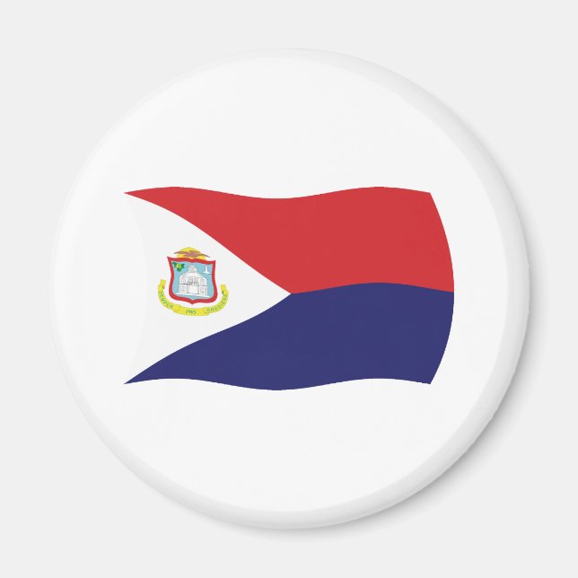 Sint Maarten Flagga Magnet (Framsidan)
