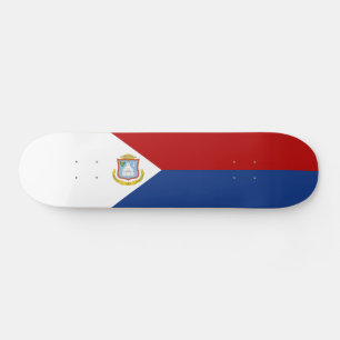 Sint Maarten-flagga Mini Skateboard Bräda 18,5 Cm