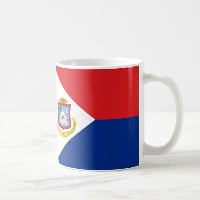 Sint Maarten Flagga Mugg: Pridet i Västindien Kaffemugg (Höger)
