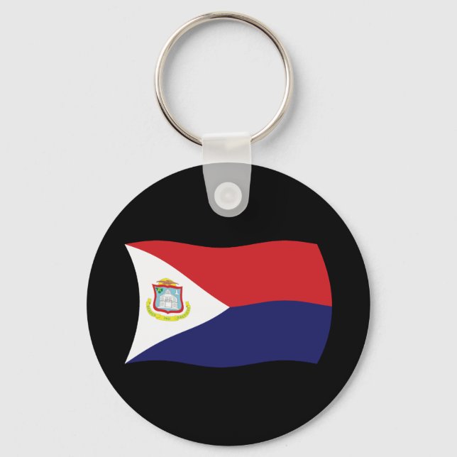 Sint Maarten Flagga Nyckelring (Framsida)
