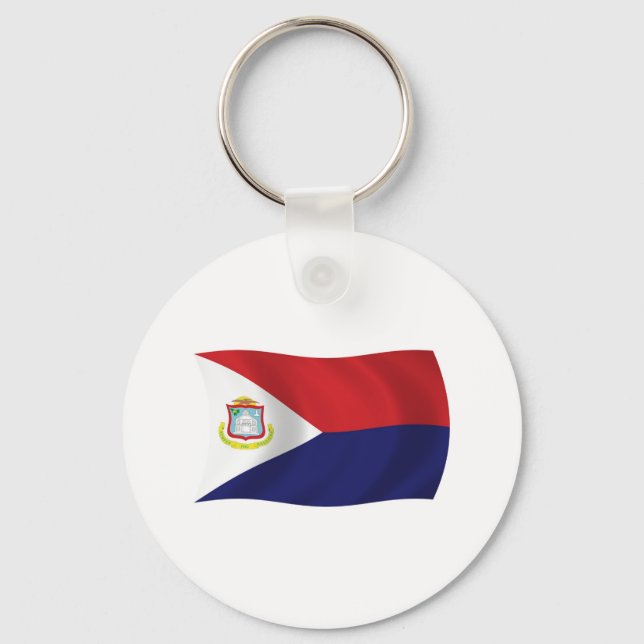 Sint Maarten Flagga Nyckelring (Framsida)
