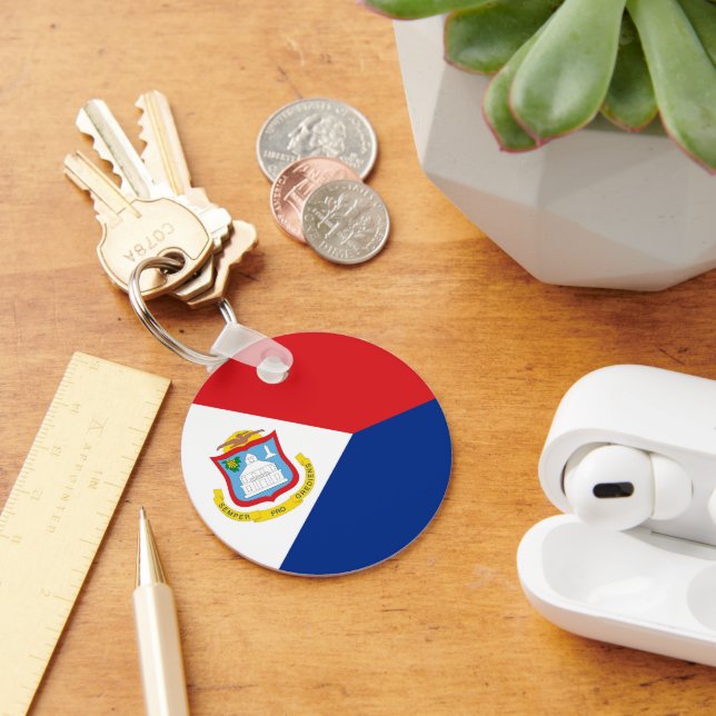 Sint Maarten flagga Nyckelring (Skrivbord)