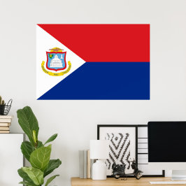 Sint Maarten flagga Poster