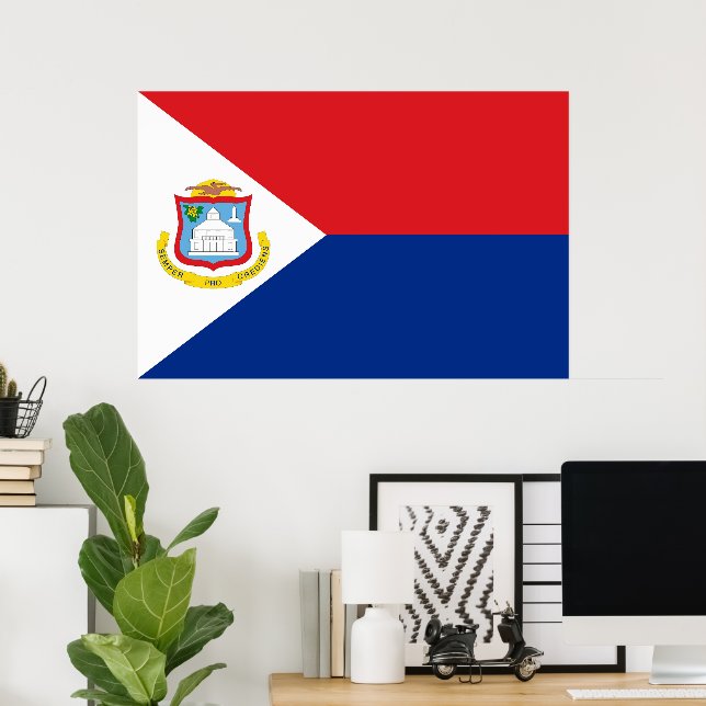 Sint Maarten flagga Poster (Hemmakontoret)