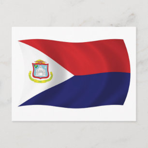 Sint Maarten Flagga Postkort Vykort