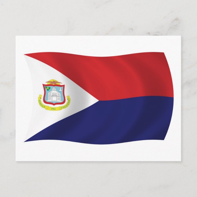 Sint Maarten Flagga Postkort Vykort (Framsida)