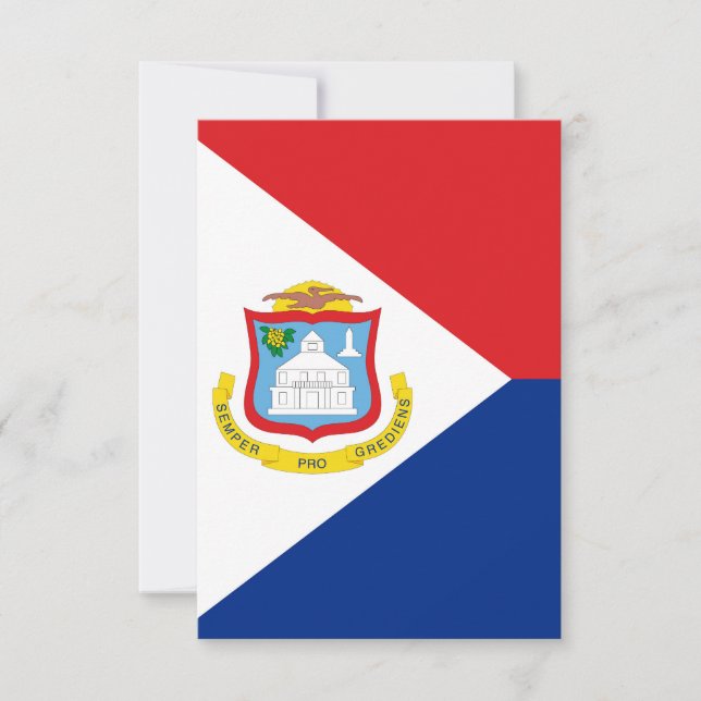 Sint Maarten flagga Tack Kort (Framsida)