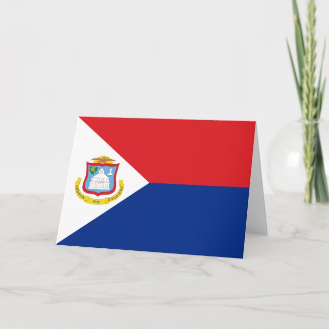 Sint Maarten flagga Tack Kort (Framsida)