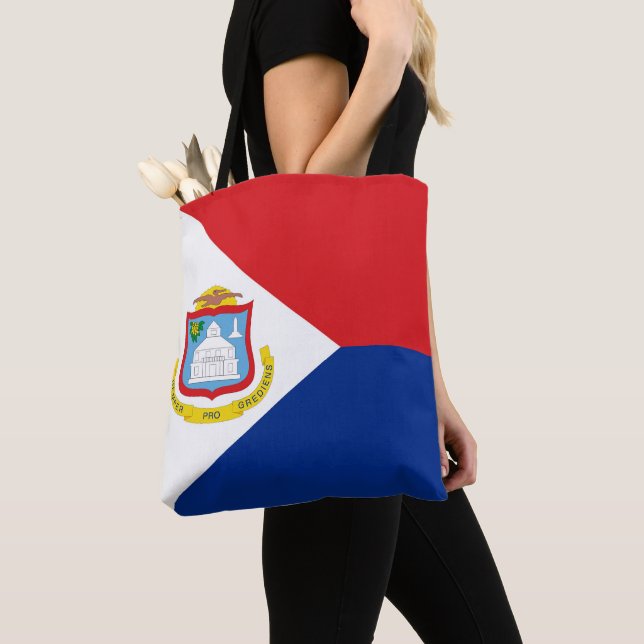 Sint Maarten flagga Tygkasse (Närbild)