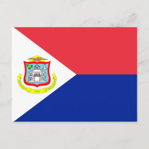 Sint Maarten Flagga Vykort