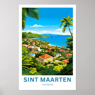 Sint Maarten Karibireserexskrift Poster