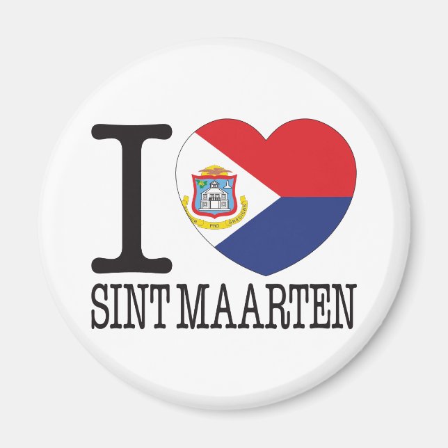 Sint Maarten Kärlek v2 Magnet (Framsidan)