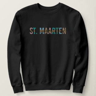 Sint Maarten Leopard print typography Sint Martin T Shirt