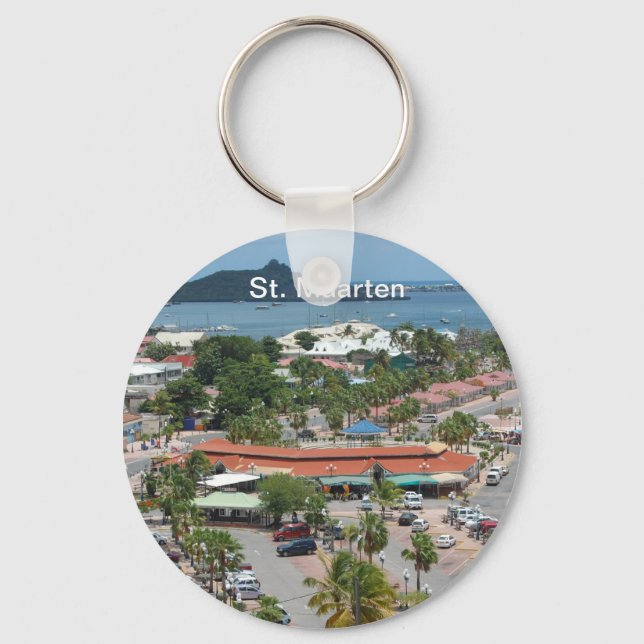 Sint Maarten - Marigot Bay Keychain Nyckelring (Framsida)