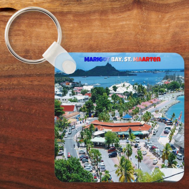 Sint Maarten - Marigot Bay Keychain Nyckelring (Framsida)