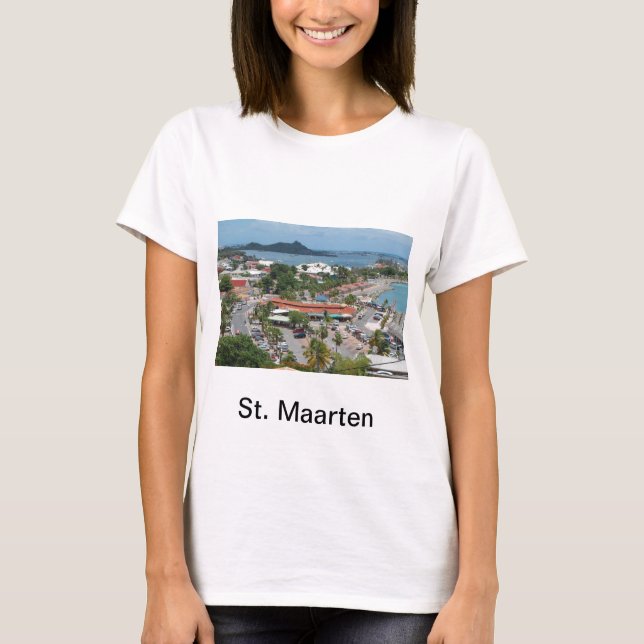 Sint Maarten - Marigot Bay Tee Shirt (Framsida)
