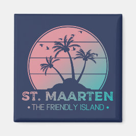 Sint. Maarten | Sint Martin Retro Gradient Magnet